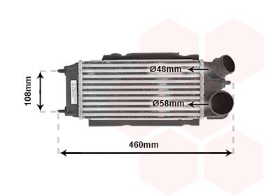 VAN WEZEL Kompressoriõhu radiaator 18004476